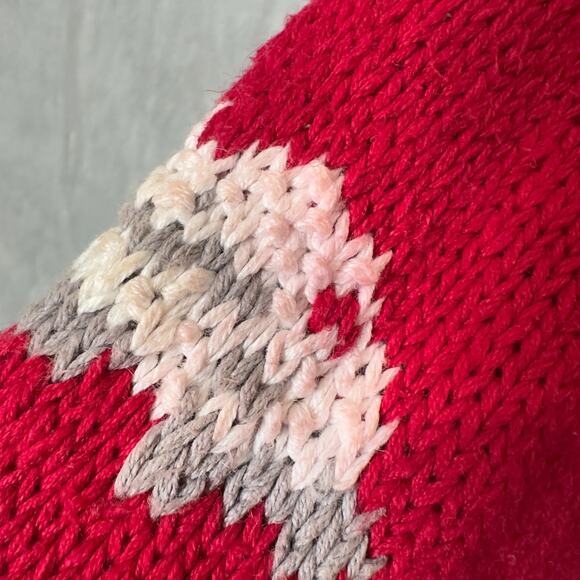 Signature by Northern Isles Knitted by Hand Farm Animals Apple Tree Red XL VTG! - Picture 13 of 15